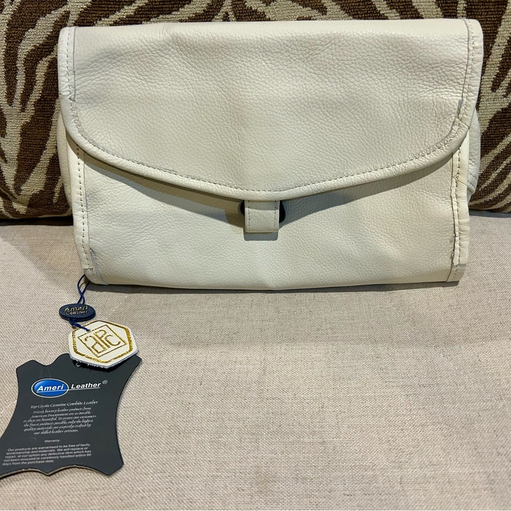 Ameri Leather Top Grain Leather Toiletry Bag